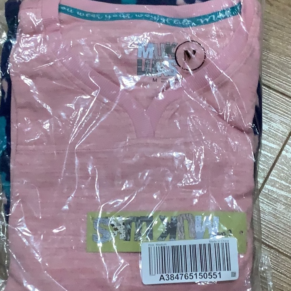 Musk Luks Pink and Blue Dog Pajama Set